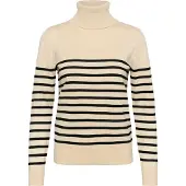 Saint tropez Pullover 'Mila' ecru / preto