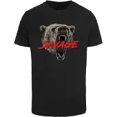Mister tee Camisa vermelho escuro / preto