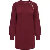 ONLY Vestido de malha 'Emma' vermelho vinho