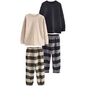 Next Pijama cinzento / taupe / preto