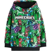Next Sweatshirt 'Minecraft' azul / verde / roxo / preto