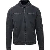 KOROSHI Casaco meia-estação preto denim