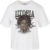 Mister tee Camisa 'Utopia' cinzento / preto / branco