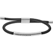 Armani Exchange Pulseira preto / prata