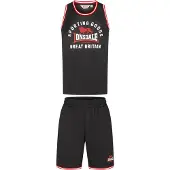 Lonsdale Fato de treino 'Pewsey' vermelho vivo / preto / branco
