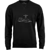 Cotton Prime Sweatshirt 'Leuchtturm Moin' preto / branco
