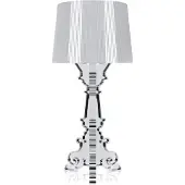 Kartell Candeeiro de mesa Bourgie, prateado, 78 cm, regulável, E14-LED