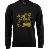 Cotton Prime Sweatshirt 'Surfing Time' amarelo / preto