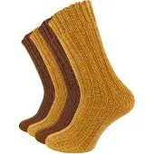 Cotton Prime Meias castanho escuro / amarelo dourado