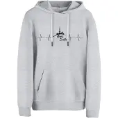 Cotton Prime Sweatshirt 'Harzschlag' cinzento claro / preto