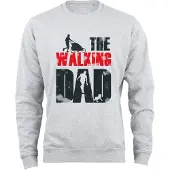 Cotton Prime Sweatshirt 'Walking Dad ' pedra / vermelho vivo / preto