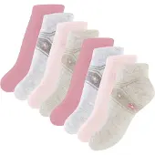 Cotton Prime Meias 'Sweet Flower' greige / cinzento claro / eosin / rosa pastel
