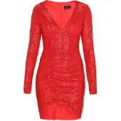 Faina Vestido de cocktail vermelho