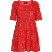 Faina Vestido de cocktail vermelho