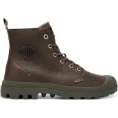Palladium Botas com atacadores castanho escuro