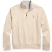 Ralph Lauren para homem. 710812963017 Camisola de malha ultra-suave com fecho de correr bege (L), Casual, Algodão