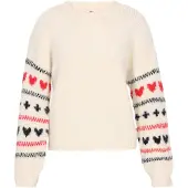 Mymo Pullover 'Young Fashion' vermelho / preto / offwhite