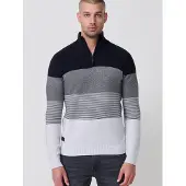 KOROSHI Pullover cinzento / preto / branco