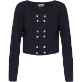 Dreimaster Casaco de malha navy / ouro
