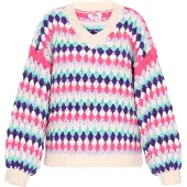 Mymo Pullover 'Young Fashion' bege / navy / turquesa / amora