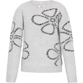 Mymo Pullover oversized cinzento claro / preto