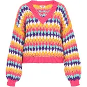 Mymo Pullover oversized 'Young Fashion' aqua / caril / amora / branco