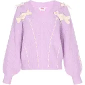 Mymo Pullover oversized ameixa / branco natural