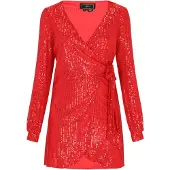 Faina Vestido de cocktail vermelho