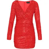 Faina Vestido de cocktail vermelho