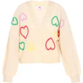 Mymo Casaco de malha amarelo / verde / roxo / vermelho / offwhite