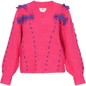 Mymo Pullover oversized azul / fúcsia