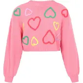 Mymo Pullover amarelo claro / verde claro / rosa / fúcsia