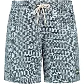 Shiwi Calções de banho 'Mike' verde escuro / branco