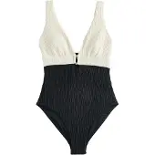 Mint Velvet Fato de banho preto / branco lã