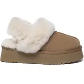 EVER AU Pantufa 'Fantail' castanho