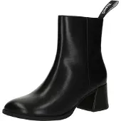 Camper para mulher. K400798-001 Botins de Pele Kora preto (38), Couro, 5 a 8cm, Zíper, Casual