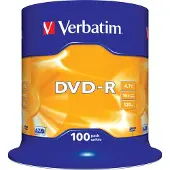 Verbatim 4.7gb 16x Velocidade Dvd-r 100 Unidades