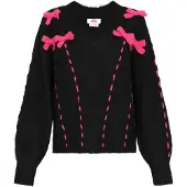 Mymo Pullover oversized rosa / preto