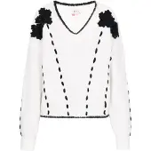 IZIA Pullover oversized preto / offwhite