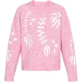 IZIA Pullover oversized rosa escurecido / offwhite