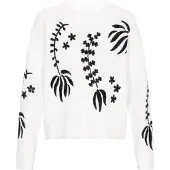 IZIA Pullover oversized preto / branco