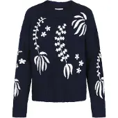 IZIA Pullover oversized marinho / branco