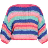 Mymo Pullover oversized navy / turquesa / alperce / rosa escurecido
