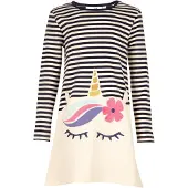 Happy girls Vestido navy / branco