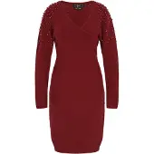 Faina Vestido de malha 'Fashion Look' borgonha