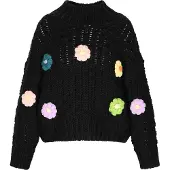 IZIA Pullover petróleo / verde claro / rosa escurecido / preto