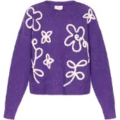 IZIA Pullover púrpura / branco