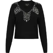 Faina Pullover 'Fashion Look' preto / prata