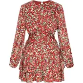 IZIA Vestido bege claro / menta / carmesim / vermelho florescente
