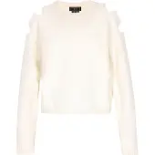 Faina Pullover branco pérola / branco lã